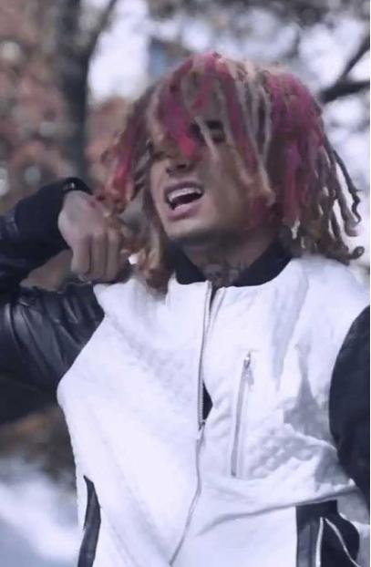 Lil Pump Flex Like Ouu Quilted Black and White Leather Jacket lil-pump-flex-like-ouu-quilted-jacket