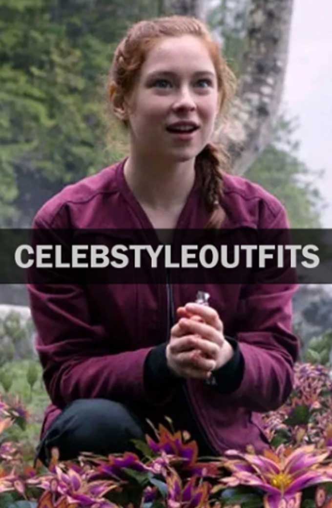 Penny Lost in Space Mina Sundwall Maroon Cotton Jacket
