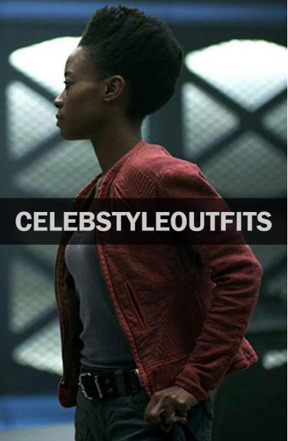 Sibongile Mlambo Angela Lost in Space Red Cotton Jacket lost-in-space-angela-jacket