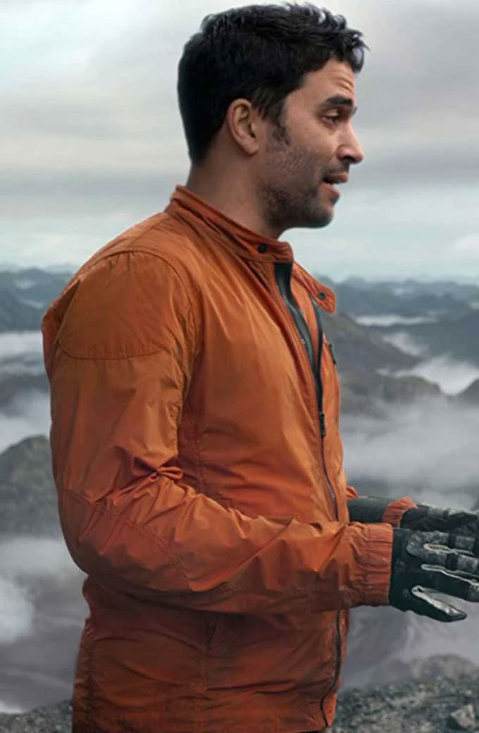 Lost in Space Ignacio Serricchio Don West Orange Bomber Jacket