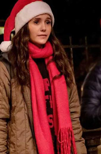 Love Hard Nina Dobrev Natalie Bauer Brown Puffer Jacket