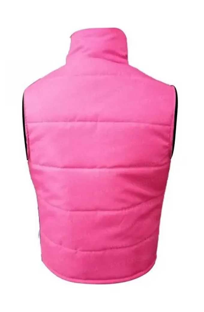 Nina Dobrev Natalie Bauer Love Hard Pink Parachute Puffer Vest love-hard-nina-dobrev-vest