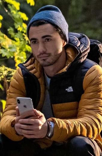 Darren Barnet Tag Love Hard Hooded Quilted Puffer Jacket