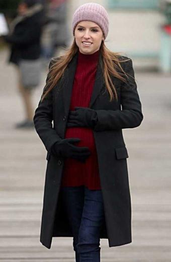Darby Carter Anna Kendrick Love Life Black Wool Trench Coat