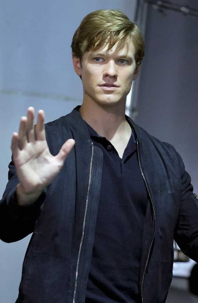 Lucas Till Angus MacGyver TV Series Bomber Black Cotton Jacket