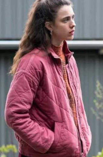 Margaret Qualley Alex Maid Pink Polyester Quilted Jacket