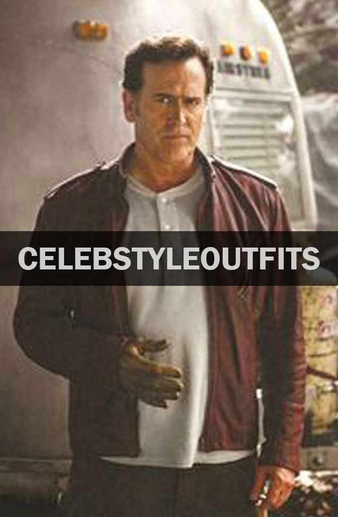 Ash vs Evil Dead Ash Williams Maroon Biker Jacket