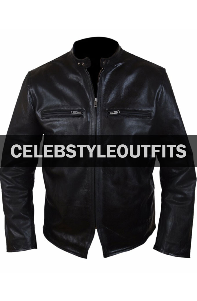 Burnt Adam Jones Bradley Cooper Black Leather Jacket