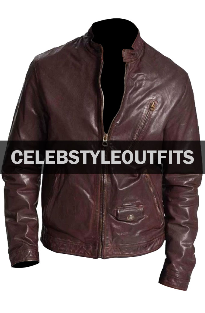 Juan Don Jon Joseph Gordon Levitt Brown Leather Jacket