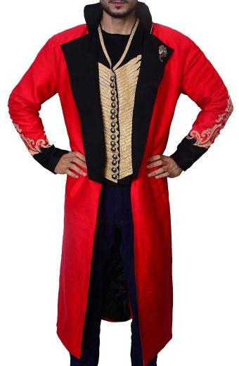 The Greatest Showman PT Barnum Red Trench Coat