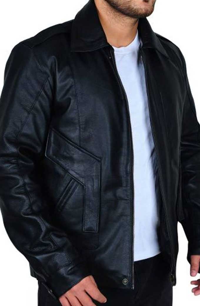 Dale Cooper Twin Peaks Kyle MacLachlan Black Leather Jacket