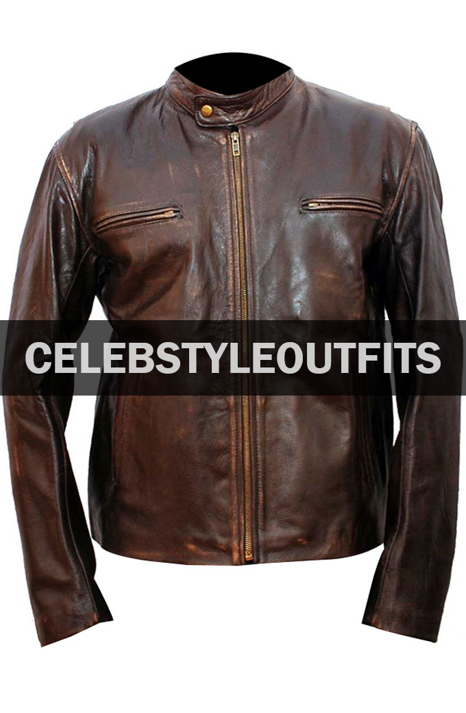 Contraband Mark Wahlberg Distressed Leather Jacket