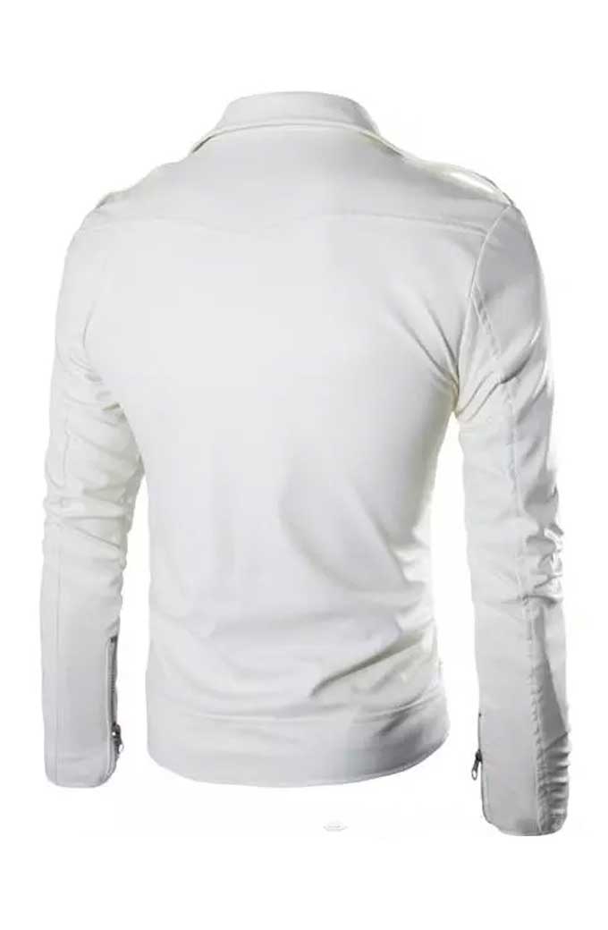 Superfly Kaalan KR Walker White Genuine Leather Jacket