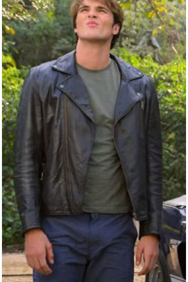 The Kissing Booth Jacob Elordi Noah Flynn Black Biker Jacket