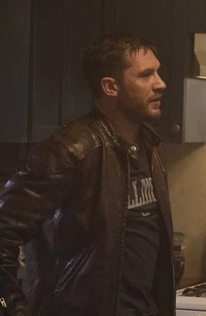Venom Tom Hardy Distressed Brown Leather Jacket