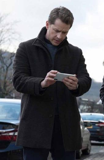 Ben Stone Josh Dallas Manifest TV Series Black Wool Blend Coat