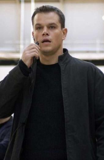 Matt Damon Bourne Ultimatum Jason Bourne Black Cotton Jacket