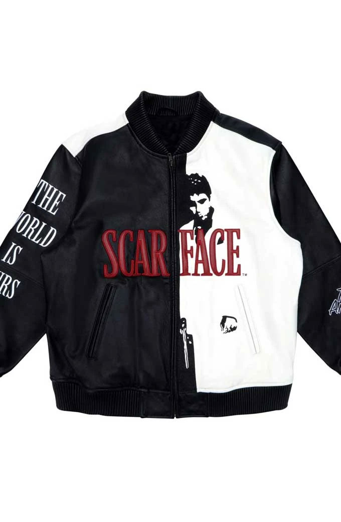 Al Pacino Tony Montana Scarface Bomber Black Leather Jacket