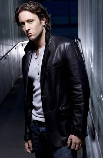 Alex O'Loughlin Moonlight Mick St. John Leather Blazer