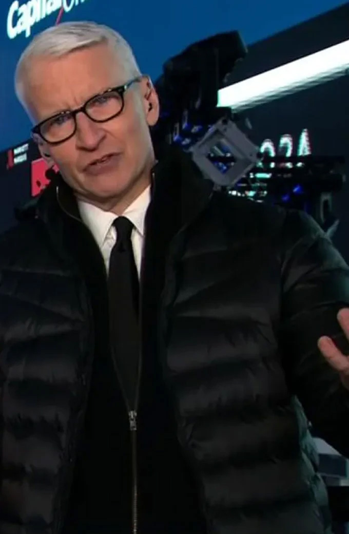 CNN News Anderson Cooper Broadcaster Parachute Jacket