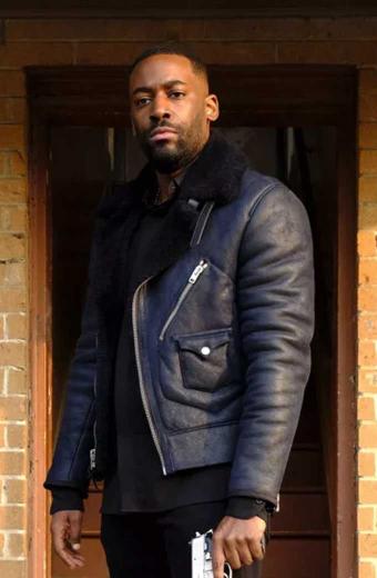 Isaac Carter 24 Legacy Ashley Thomas Black Leather Fur Jacket