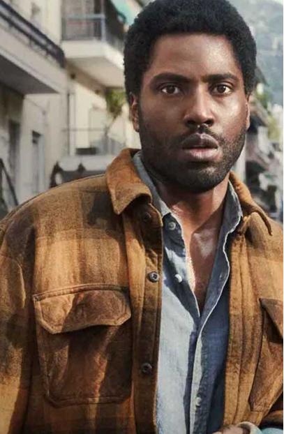 Beckett John David Washington Brown Checked Plaid Wool Jacket john-david-washington-beckett-checked-jacket