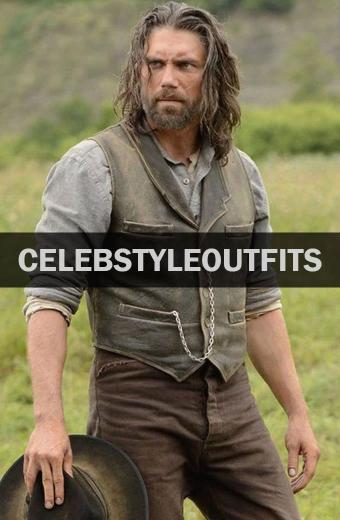 Hell on Wheels Anson Mount Cullen Bohannon Brown Leather Vest