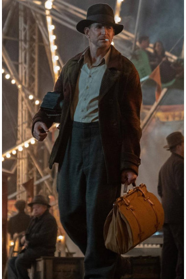 Bradley Cooper Nightmare Alley Checkered Wool Peacoat