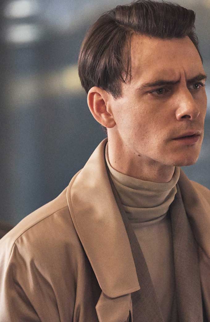 Bernard Marx Brave New World Harry Lloyd Beige Cotton Coat