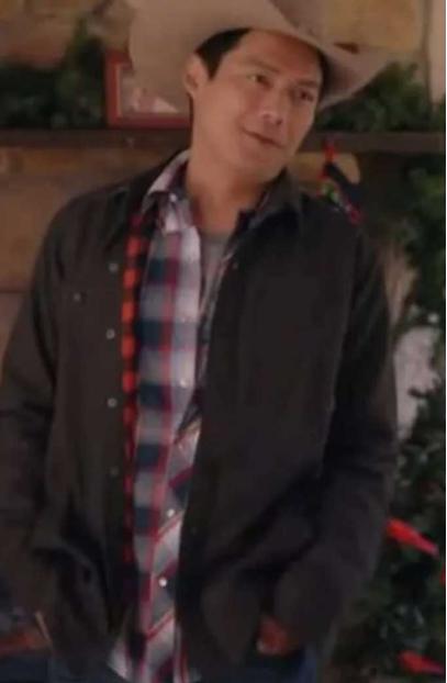 Archie Kao Charles Christmas at the Ranch Black Cotton Jacket archie-kao-christmas-at-the-ranch-jacket
