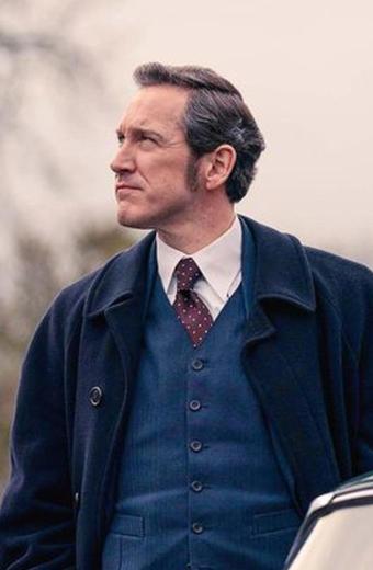Adam Bertie Carvel Dalgliesh TV Series Blue Wool Trench Coat