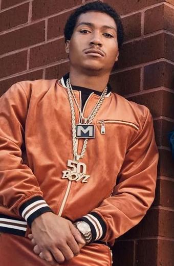 Meech Demetrius Flenory Jr BMF Orange Bomber Varsity Jacket