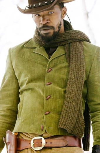 Jamie Foxx Django Unchained Toggle Closure Green Cotton Coat