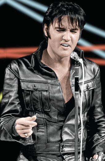 The King Of Rock Elvis Presley Black Leather Jacket