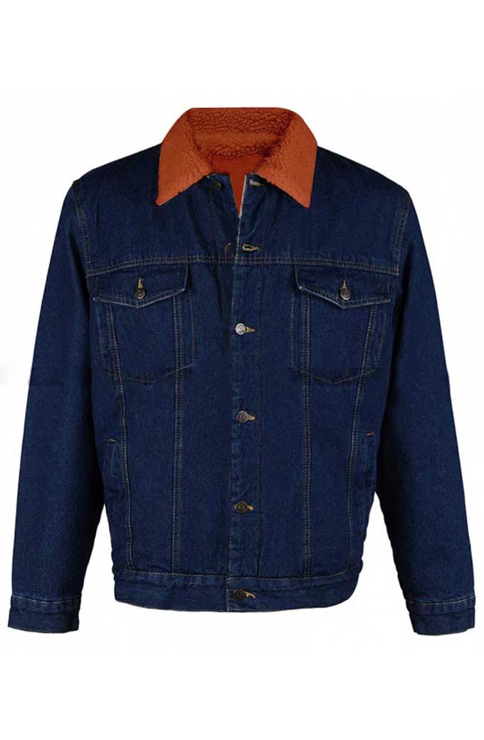 Cole Sprouse Will Five Feet Apart Blue Denim Shearling Jacket