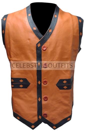 The Warriors James Remar Ajax Brown Cosplay Leather Vest