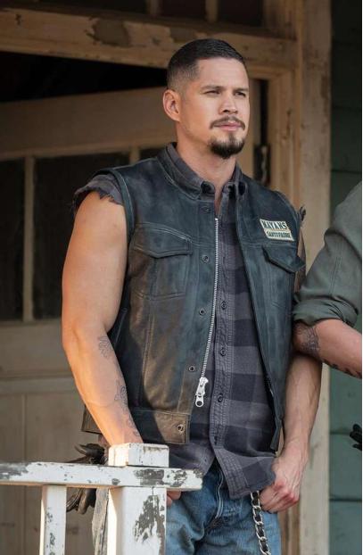 JD Pardo Mayans MC Black Leather Vest mayans-mc-ezekiel-jd-pardo-black-vest