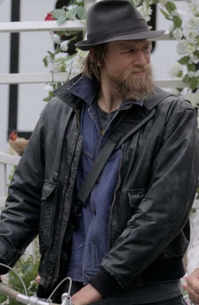 Charlie Waldo Last Looks Charlie Hunnam Black Bomber Jacket