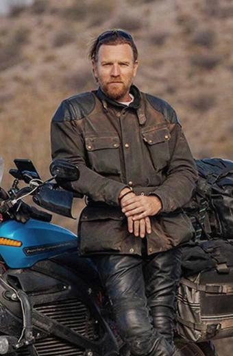 Long Way Up TV Series Ewan McGregor Biker Leather Jacket