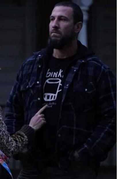 Lorelei Wayland Pablo Schreiber Checked Plaid Cotton Jacket pablo-schreiber-lorelei-checked-jacket