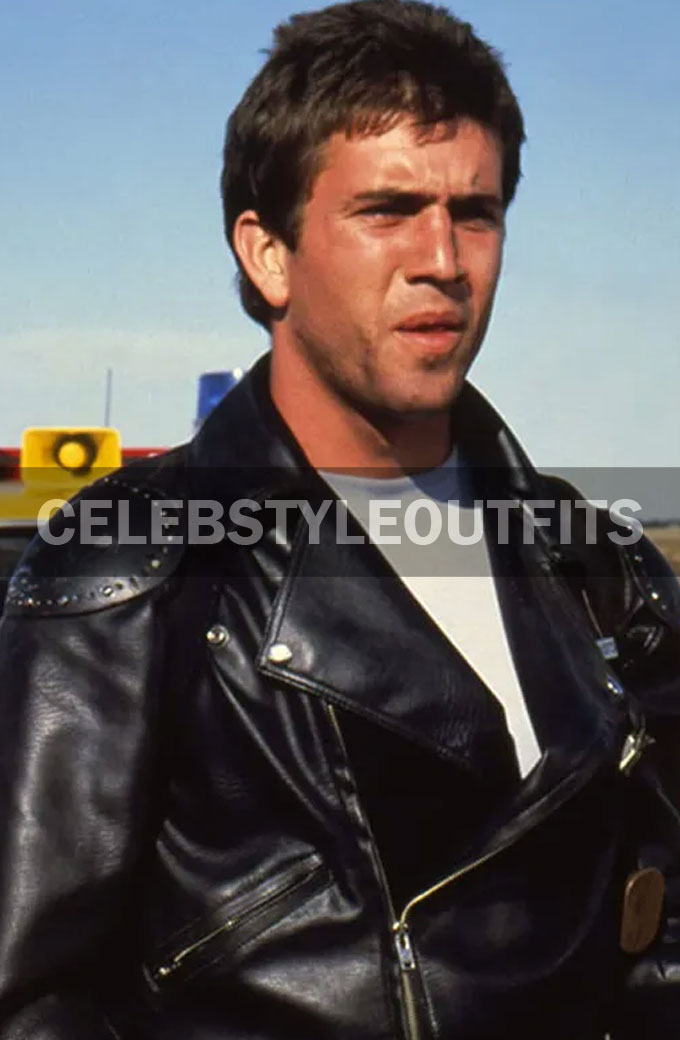 Mel Gibson Mad Max Max Rockatansky Black Biker Leather Jacket
