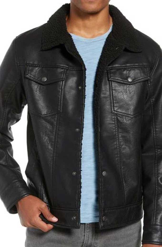 Mario Serrani Photographer Leather Trim Jacket