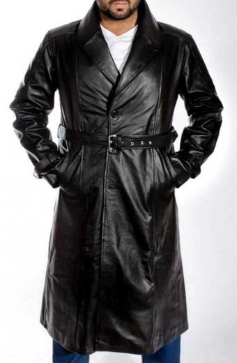 Mickey Rourke Sin City Marv Leather Trench Coat