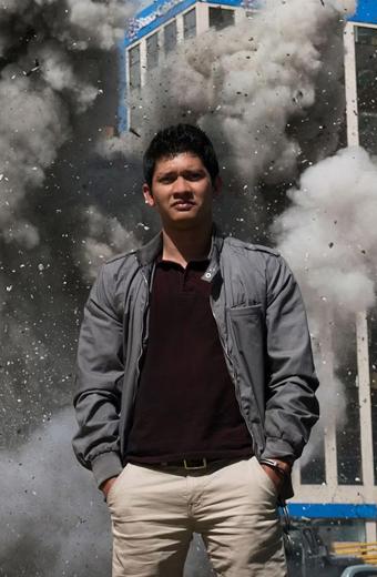 Iko Uwais Mile 22 Li Noor Grey Bomber Jacket