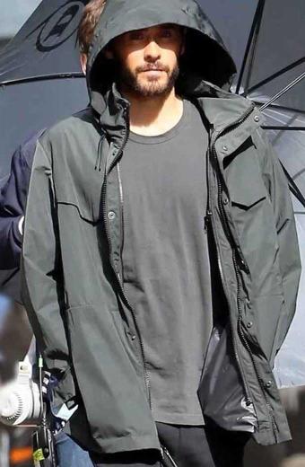 Jared Leto Michael Morbius Hooded Grey Parachute Jacket