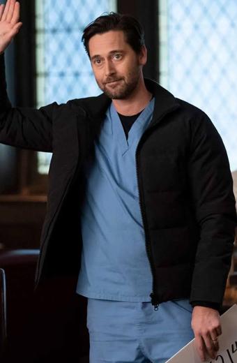 Ryan Eggold New Amsterdam Dr Max Goodwin Puffer Jacket