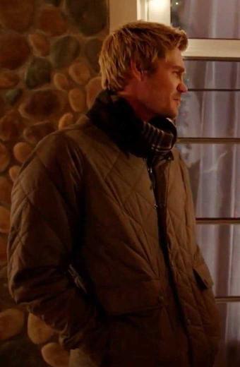Chad Michael Murray Too Close For Christmas Grey Satin Jacket