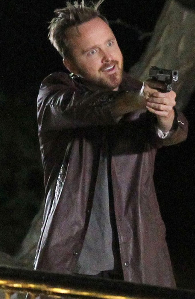 Aaron Paul Phil Central Intelligence Maroon Leather Jacket