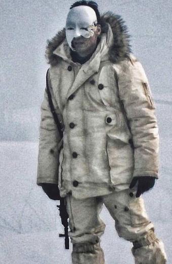 No Time to Die Rami Malek Lyutsifer Safin White Fur Parka