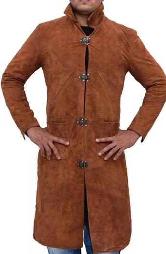 Jamie Foxx Robin Hood Little John Suede Trench Coat
